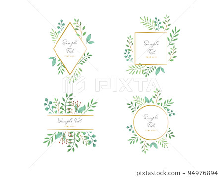 Leaf Frame Set 2 Leaf Frame Vector Art 94976894