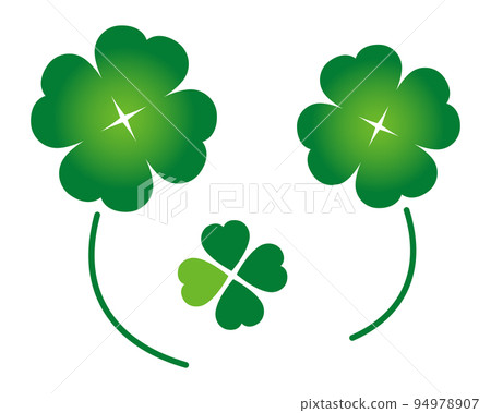 A four-leaf clover that brings good luck Vector illustration material 94978907
