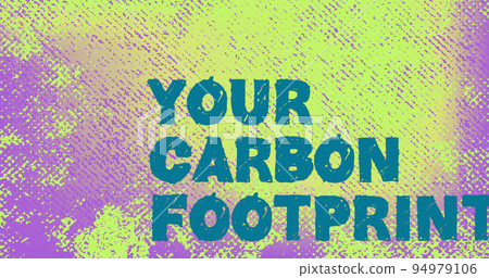 Image of your carbon footprint on colorful background Image of your carbon footprint on colorful background 94979106