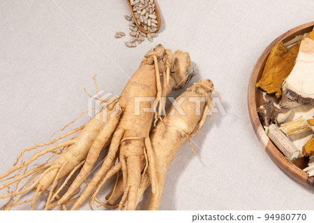 oriental, medicinal root plant, fresh ginseng 94980770