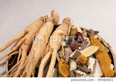 oriental, medicinal root plant, fresh ginseng oriental, medicinal root plant, fresh ginseng 94980801