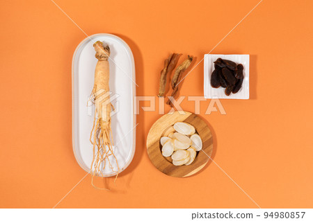 oriental, medicinal root plant, fresh ginseng 94980857