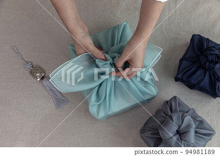 Korean traditional gift packaging with silk clothes 94981189