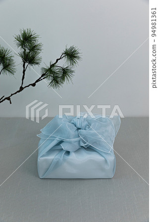 Korean traditional gift packaging with silk clothes 94981361