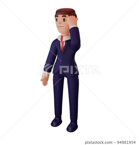 3d rendering of character with business concept 94981954