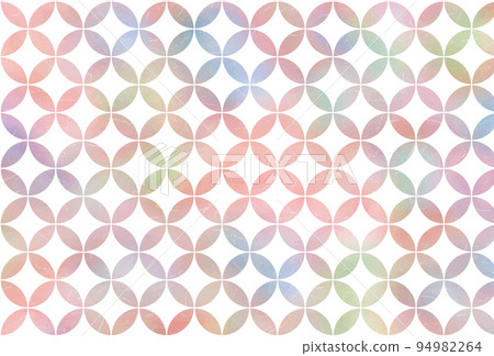 Pastel color watercolor cloisonne Japanese pattern 94982264