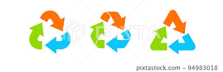 3 pattern icons of recycle mark 94983018