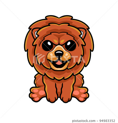 Cute little lion dog cartoon 94983352