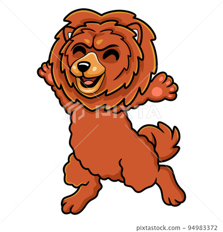 Cute little lion dog cartoon  94983372