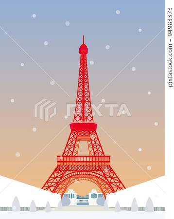 埃菲爾鐵塔遊覽埃菲爾巴黎雪夜景 94983373