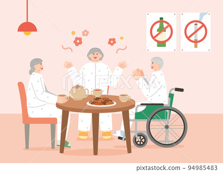 Seniors Taking Actions To Prevent Stock Illustration 94985483 Seniors Taking Actions To Prevent Stock Illustration 94985483