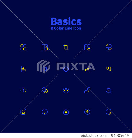 simple and minimal basic essential line icon set for UI UX web and mobile interface 94985649