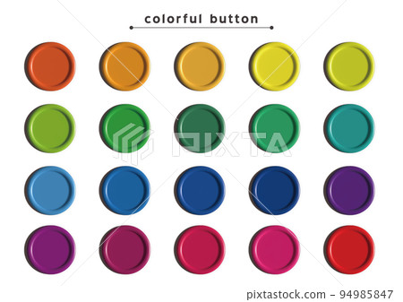 Simple colorful button [three-dimensional / dark color] 94985847