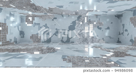 metallic white room with glowing lights 3d render illustration metallic white room with glowing lights 3d render illustration 94986098