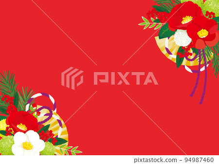 New Year's flower decoration illustration New Year's flower decoration illustration 94987460