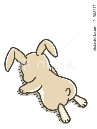 Illustration of a sleeping rabbit - Stock Illustration [94988415] - PIXTA