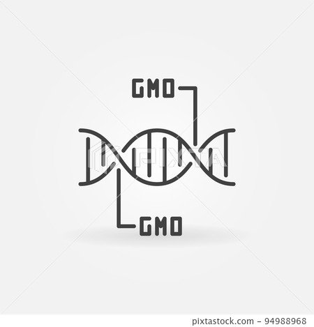 GMO DNA vector concept icon in thin line style GMO DNA vector concept icon in thin line style 94988968