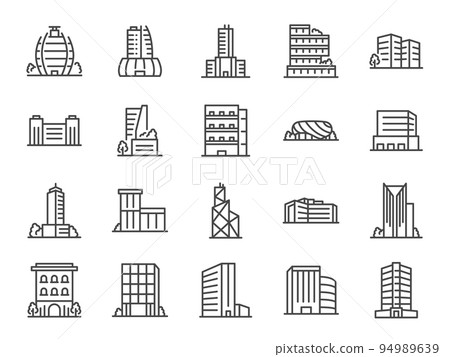 Buildings icon set. Included the icons as home, hotel, medical hospital, city and more. Buildings icon set. Included the icons as home, hotel, medical hospital, city and more. 94989639