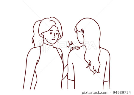 Smiling young women posing together  94989734