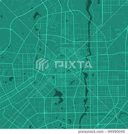 Green Vector map of Changchun, China. Urban city road map art poster illustration. Green Vector map of Changchun, China. Urban city road map art poster illustration. 94990048