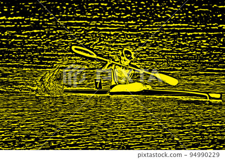 Illustration processed from a photo of a boat Illustration processed from a photo of a boat 94990229