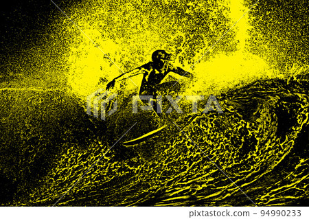 Illustration processed from a surfing photo 94990233