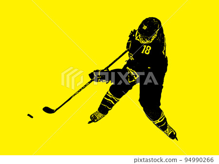 Illustration processed from a photo of ice hockey Illustration processed from a photo of ice hockey 94990266