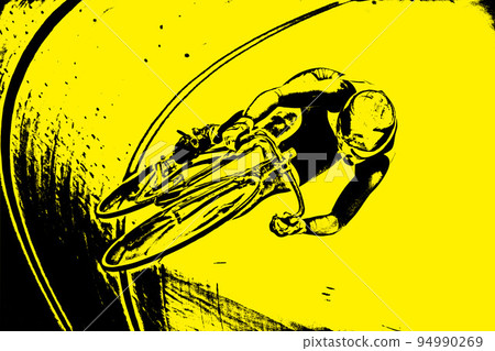 Illustration processed from a photo of a bicycle 94990269