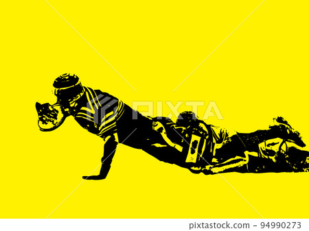 Illustration processed from a rugby photo 94990273
