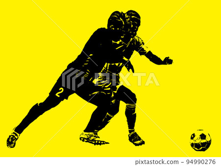 Illustration processed from a soccer photo Illustration processed from a soccer photo 94990276