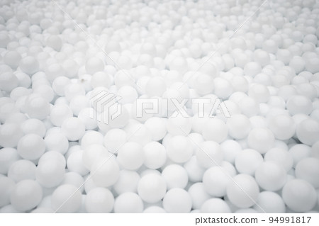 Many white plastic balls for dry pool. 94991817