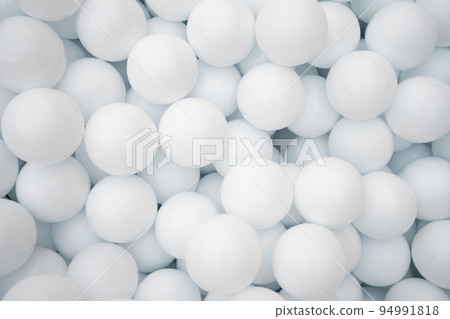 Many white plastic balls for dry pool. 94991818