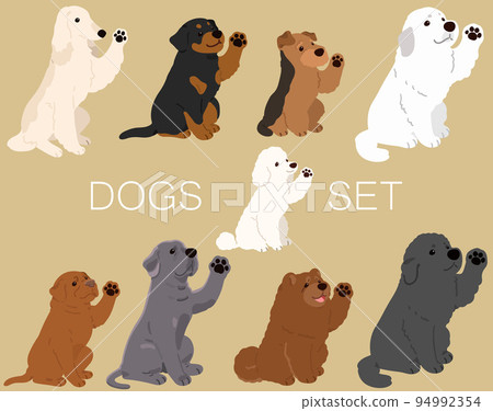 簡單可愛的狗插畫集G無主線 94992354