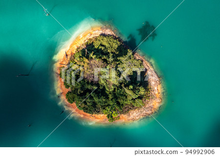 Aerial view of Khao Sok national park Cheow Lan Dam lake in Surat Thani, Thailand Aerial view of Khao Sok national park Cheow Lan Dam lake in Surat Thani, Thailand 94992906