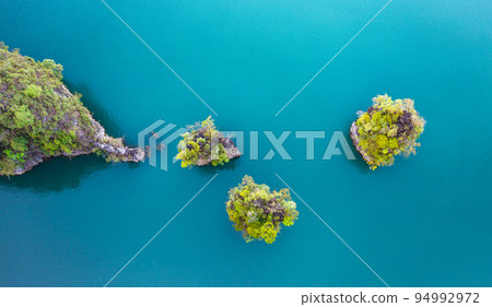 Aerial view of Khao Sok national park Cheow Lan Dam lake in Surat Thani, Thailand Aerial view of Khao Sok national park Cheow Lan Dam lake in Surat Thani, Thailand 94992972