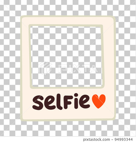 Selfie photo frame sticker for a social media, making a blog or vlog vector flat illustration. Set of cartoon icons for making internet content Selfie photo frame sticker for a social media, making a blog or vlog vector flat illustration. Set of cartoon icons for making internet content 94993344