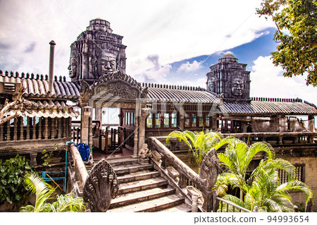Abandonned hotel looking like cambodian Angkor in Koh Phangan, Thailand Abandonned hotel looking like cambodian Angkor in Koh Phangan, Thailand 94993654