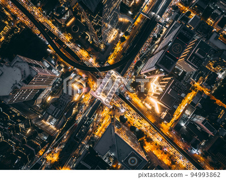 Aerial view of Skywalk Chong Nonsi Bridge in Sathorn, business district, Bangkok, Thailand Aerial view of Skywalk Chong Nonsi Bridge in Sathorn, business district, Bangkok, Thailand 94993862