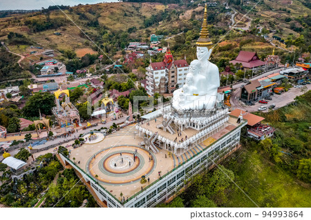 Aerial view of Wat Phrathat Pha Sorn Kaew, white buddha temple in Phetchabun, Thailand 94993864