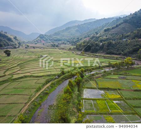 Wat Ban Wen rice fields in Nan province, Thailand Wat Ban Wen rice fields in Nan province, Thailand 94994034