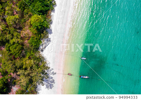 Aerial view of Koh Phayam beach in Ranong, Thailand 94994333