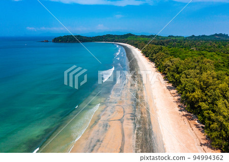 Aerial view of Koh Phayam beach in Ranong, Thailand 94994362