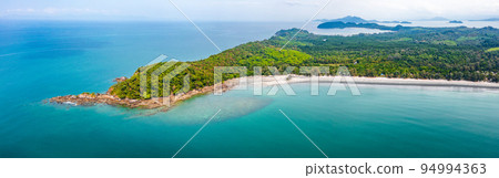 Aerial view of Koh Phayam beach in Ranong, Thailand 94994363