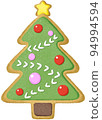 Christmas tree cute icing cookie illustration material 94994594