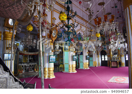 Interior of Chota Imambara, Palace of lights. Built by the third Nawab of Lucknow, Muhammad Ali Shah, in 1838, Husainabad, Lucknow, Uttar Pradesh, India Interior of Chota Imambara, Palace of lights. Built by the third Nawab of Lucknow, Muhammad Ali Shah, in 1838, Husainabad, Lucknow, Uttar Pradesh, India 94994657