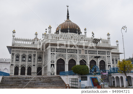 Facade of Chota Imambara initially a congregation hall for Shia Muslims. Built by Muhammad Ali Shah, Lucknow, Uttar Pradesh, India Facade of Chota Imambara initially a congregation hall for Shia Muslims. Built by Muhammad Ali Shah, Lucknow, Uttar Pradesh, India 94994721