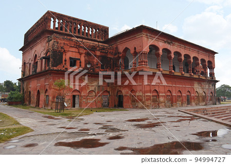 Facade of Hussainabad Picture Gallery Lucknow build with red stones by Nawab Mohammad Ali Shah in 1838, situated near the Chhota Imambara, Lucknow, Uttar Pradesh. 94994727