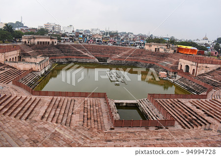 Ghanta Ghar Talab or Pond with red stoned stairs constructed by Nawab Nasir-ud-din Haider in the year 1881. Lucknow, Uttar Pradesh Ghanta Ghar Talab or Pond with red stoned stairs constructed by Nawab Nasir-ud-din Haider in the year 1881. Lucknow, Uttar Pradesh 94994728