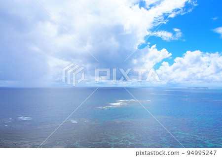 Okinawa sea seen from Happy Cape 94995247
