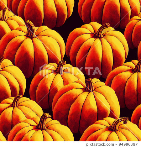 illustrated autumn harvest pumpkin background illustrated autumn harvest pumpkin background 94996387